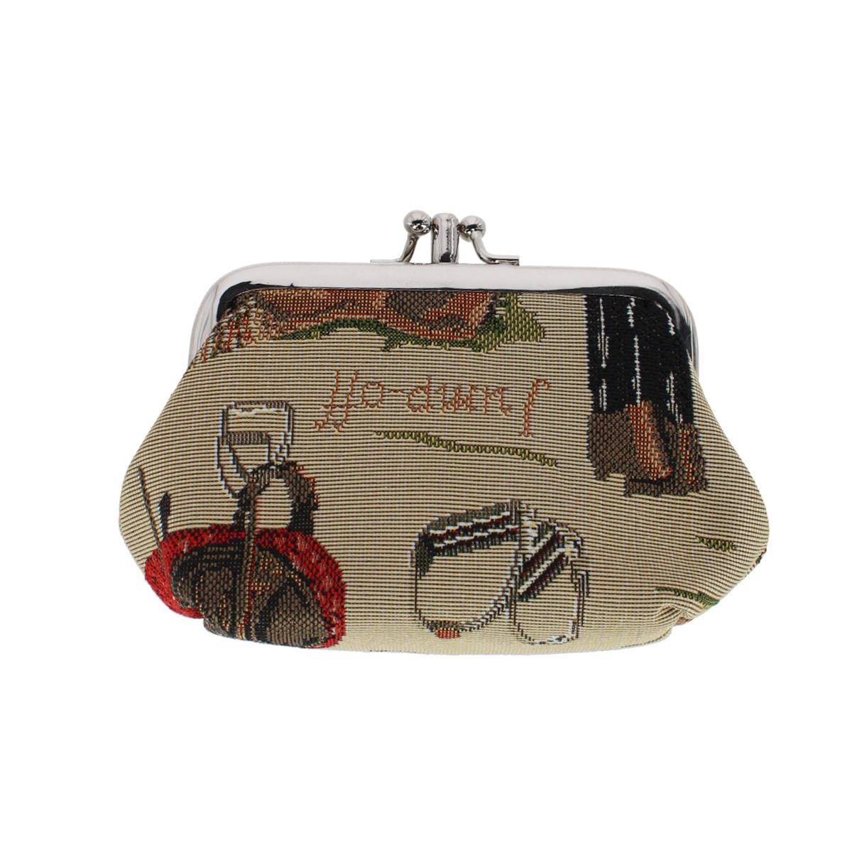 CTM® Women's Horse Themed Tapestry Coin Purse Wallet - Multiple