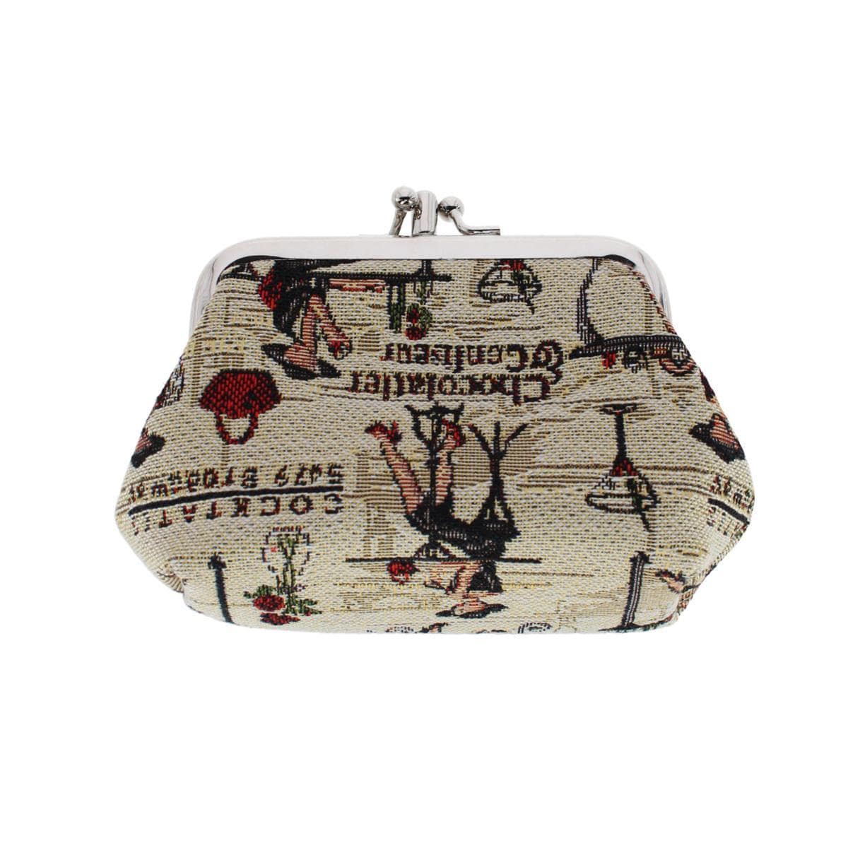 CTM® Women's Rendezvous Themed Tapestry Coin Purse Wallet - Multiple