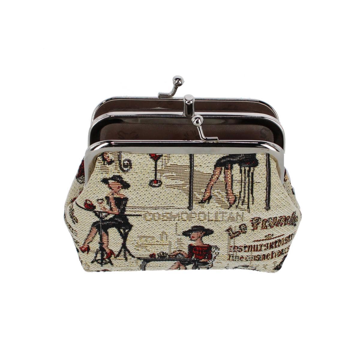 CTM® Women's Rendezvous Themed Tapestry Coin Purse Wallet - Multiple