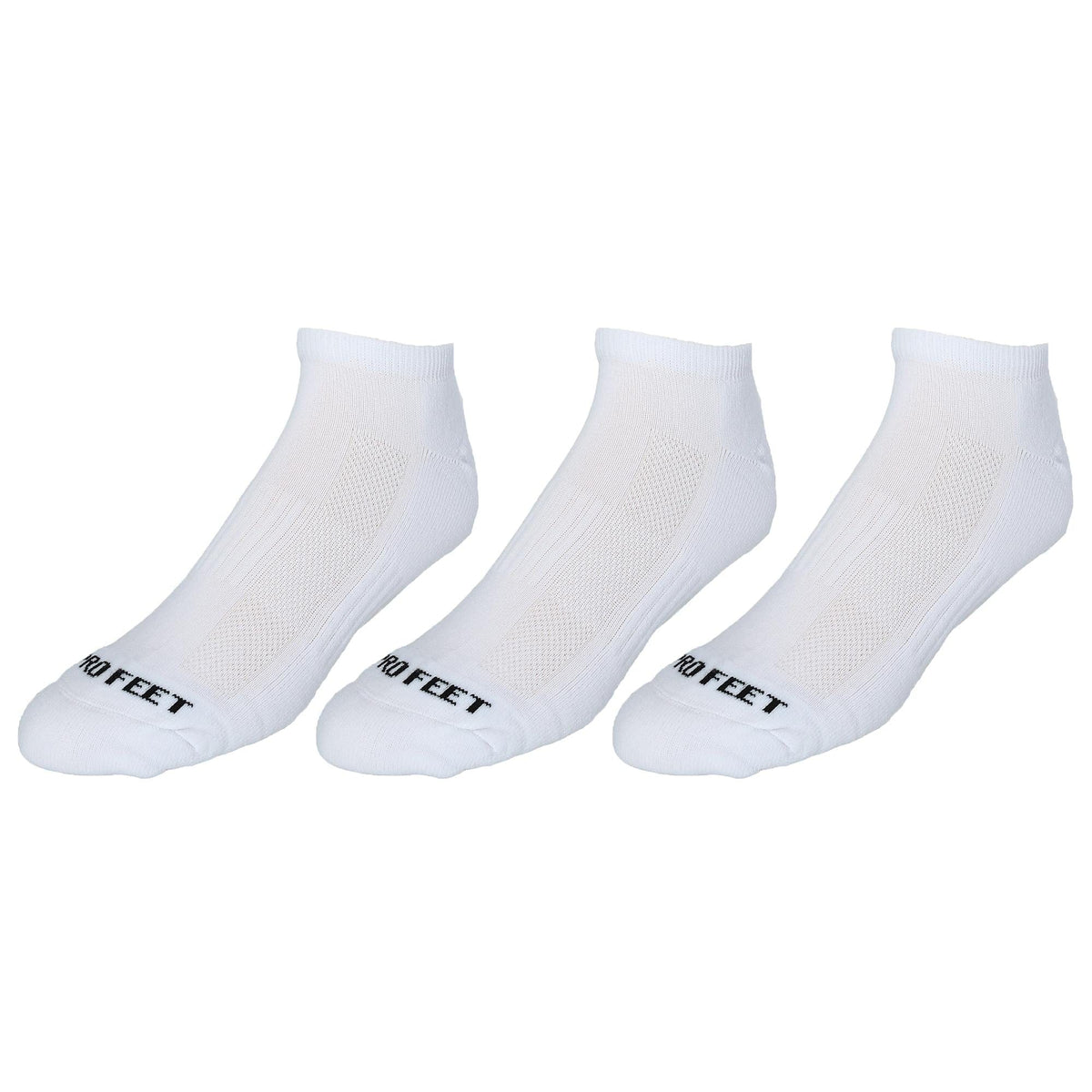 Pro Feet Men's Low Cut Athletic Socks (3 Pair Pack) - White