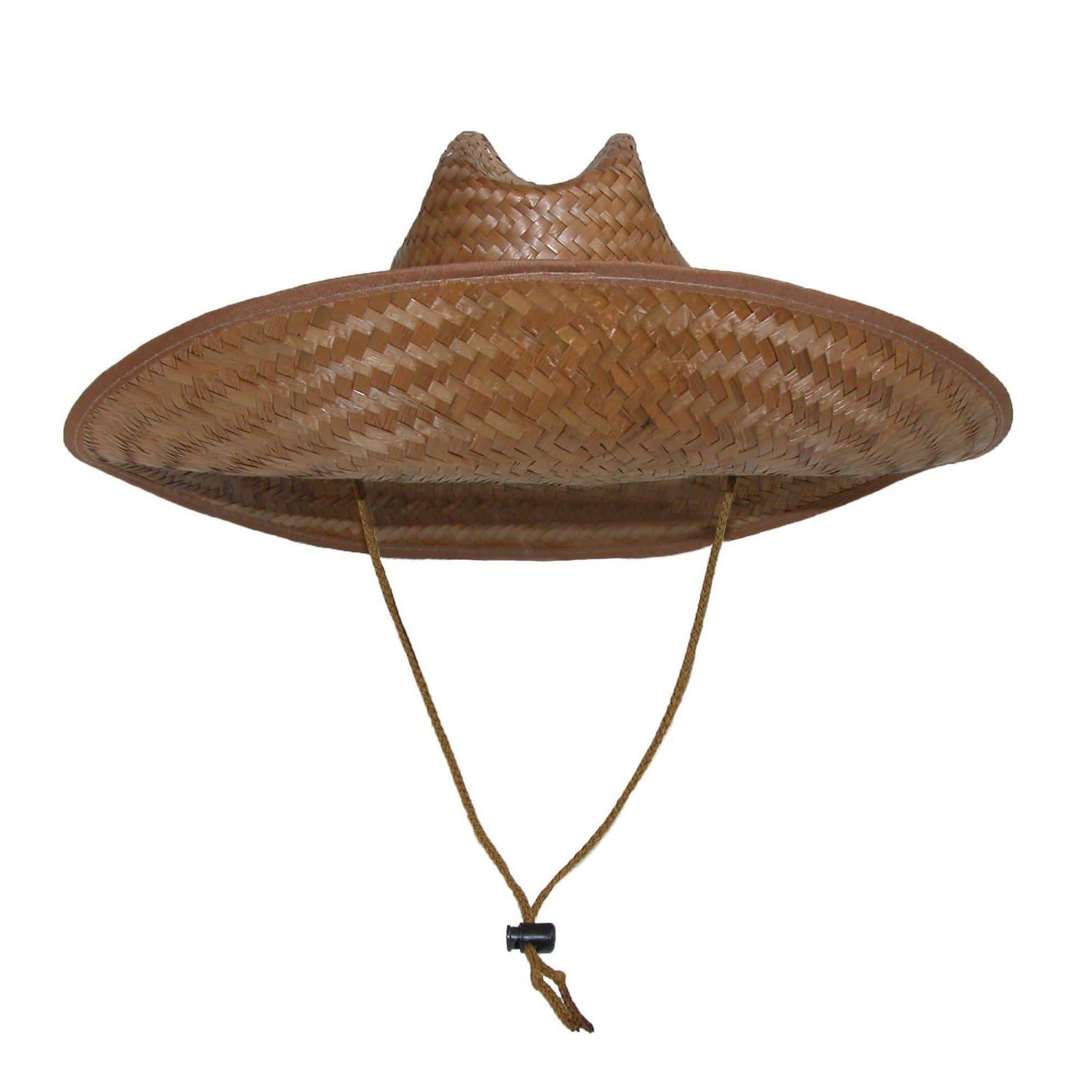 CTM® Palm Straw Lifeguard Hat with Wide Brim - Natural