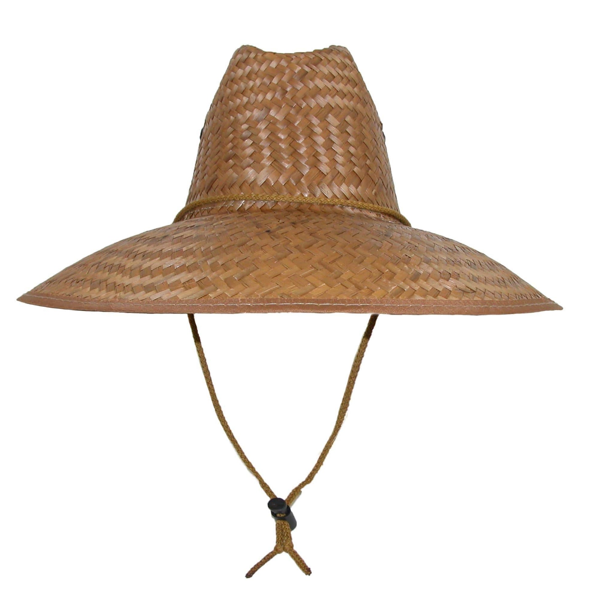 CTM® Palm Straw Lifeguard Hat with Wide Brim - Palm Straw Lifeguard Hat with Wide Brim