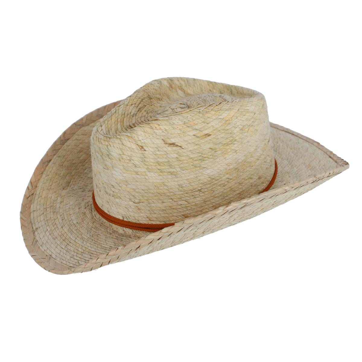 Straw Cowboy Hat with Shapeable Brim, Adjustable Western Straw Cattleman hat with Assorted Bands – Lucca Couture main image 3