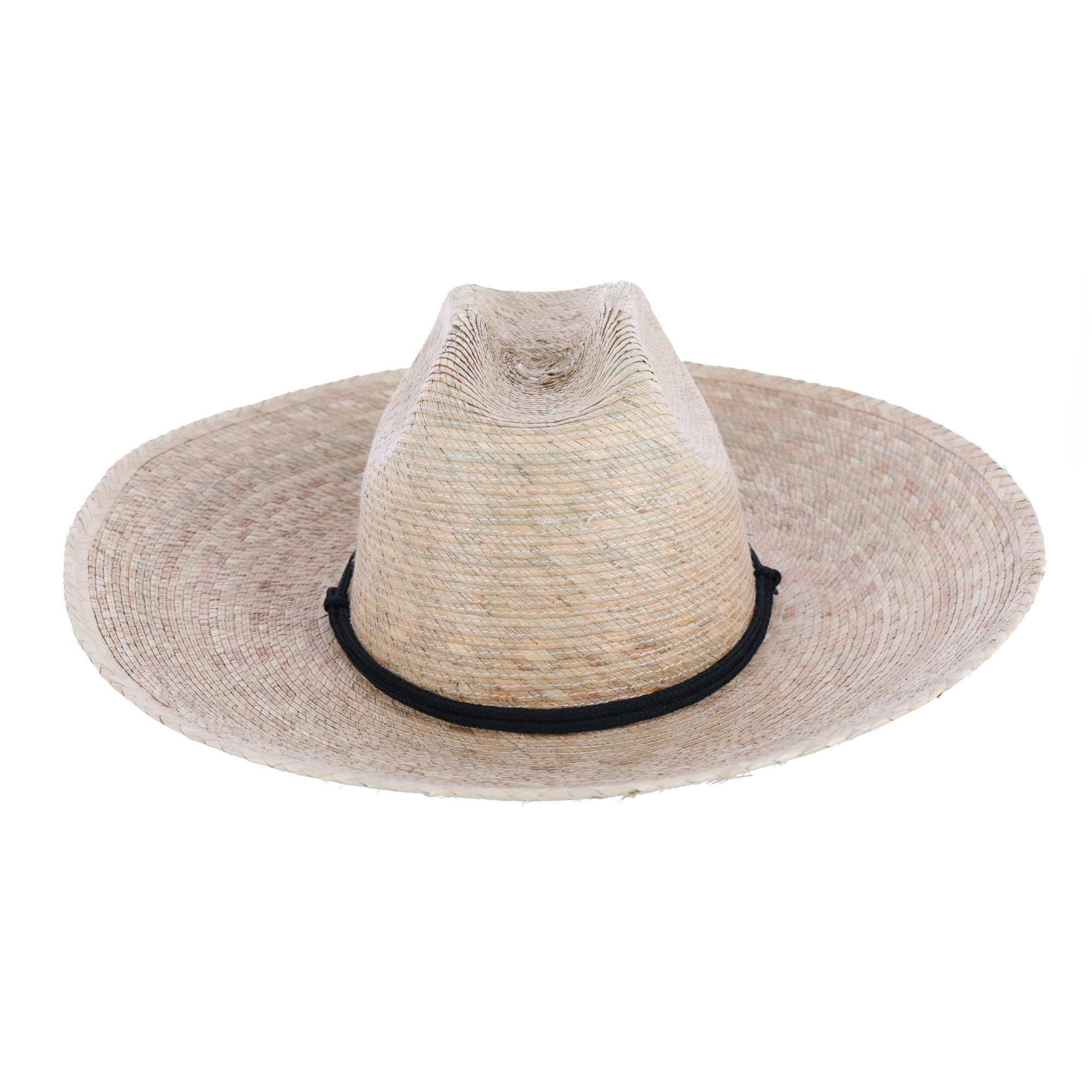 Wide Brim Crushable Straw Lifeguard Hat with Chin Strap by CTM