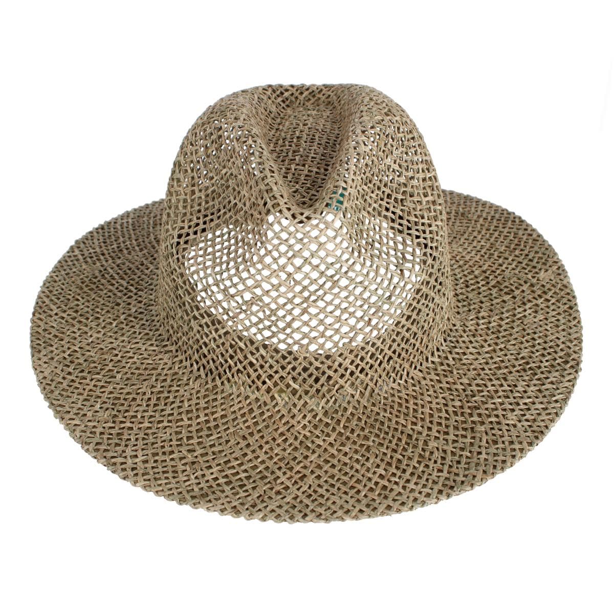 CTM® Unisex Twisted Straw Fedora with Shapeable Brim - Straw