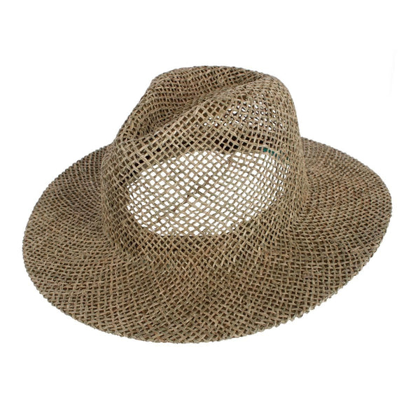 Unisex Twisted Straw Fedora with Shapeable Brim