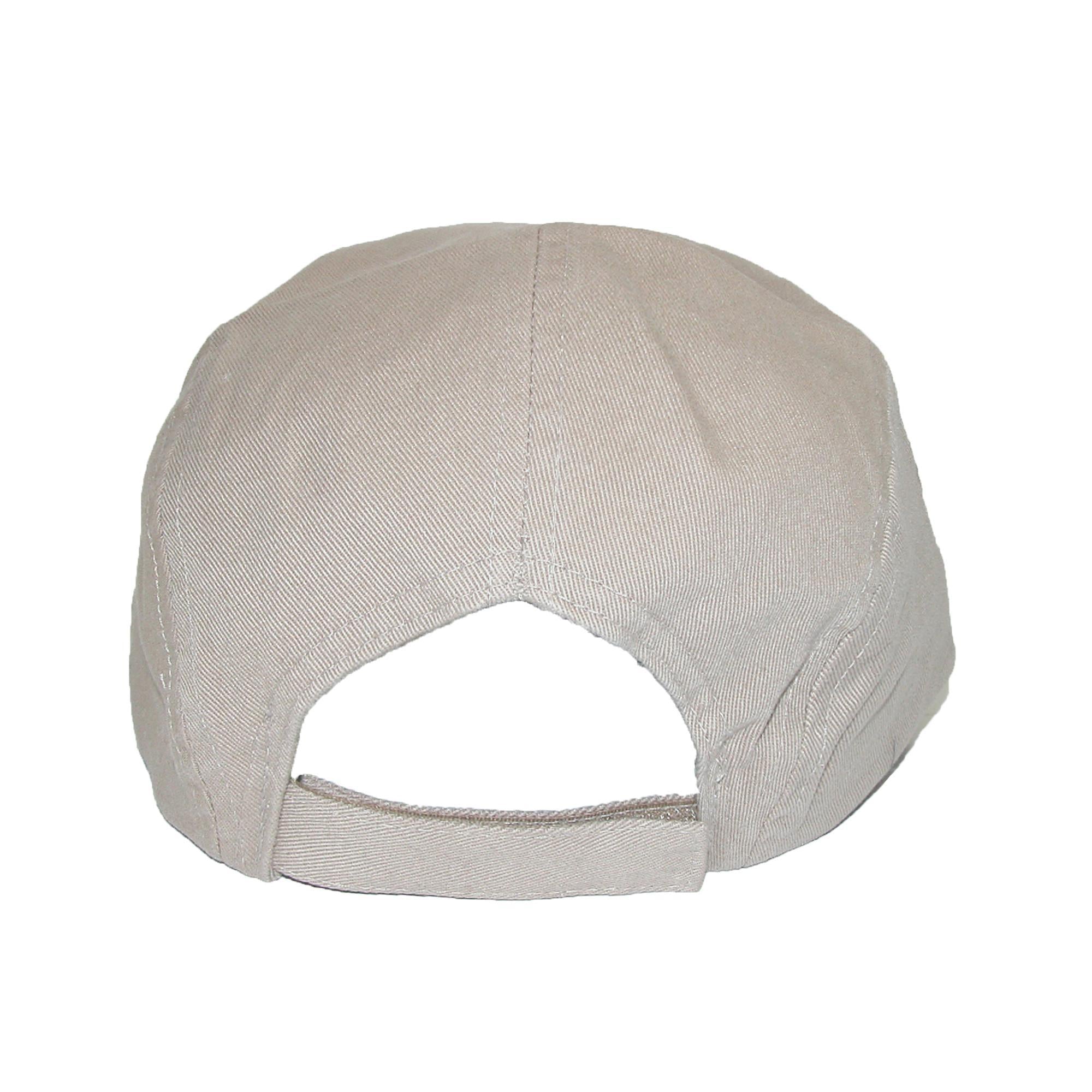 CTM® Cotton Long 5 Inch Bill Visor Baseball Cap - Stone