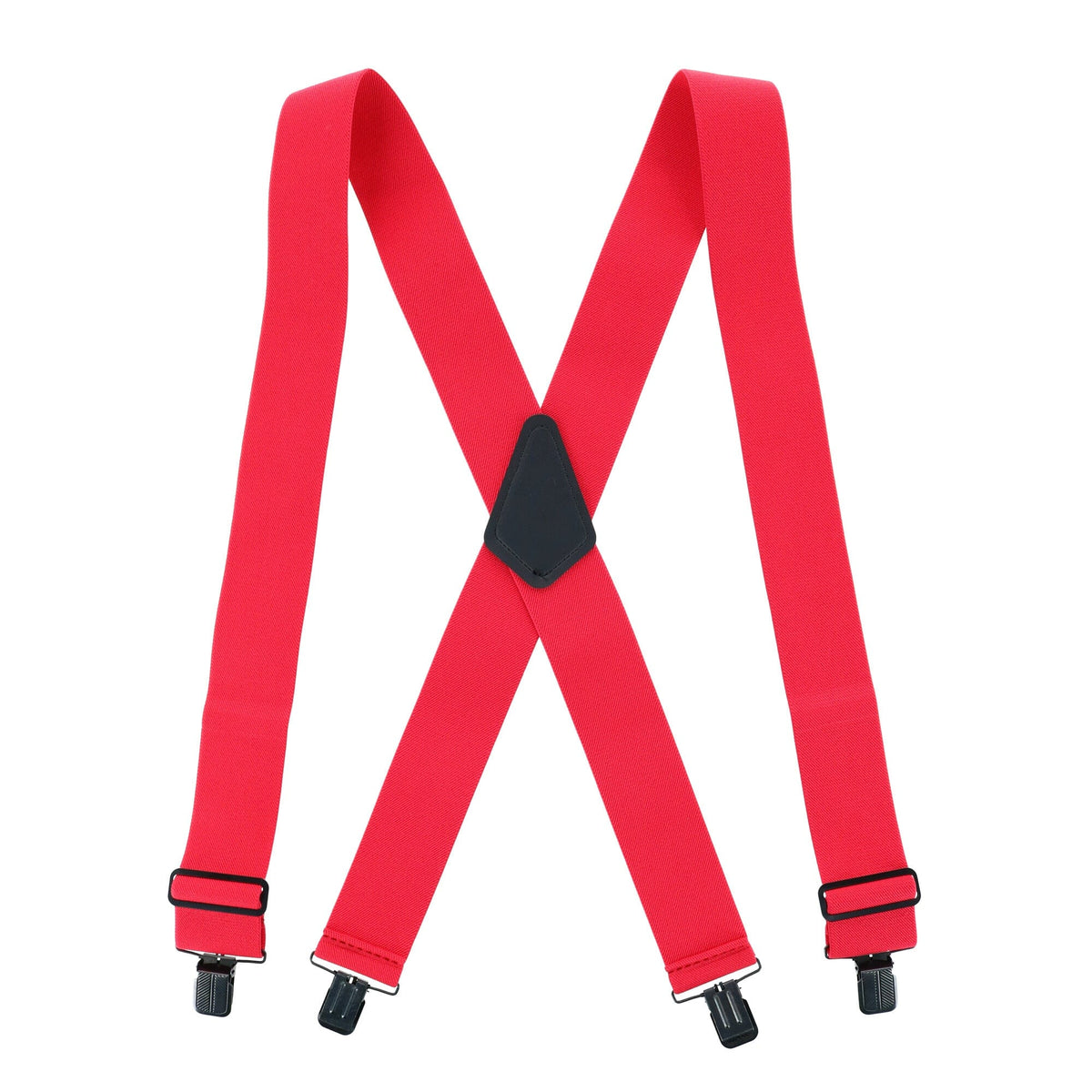 Perry Suspenders™ Men's Solid Color X-Back Clip-End Suspenders - Red