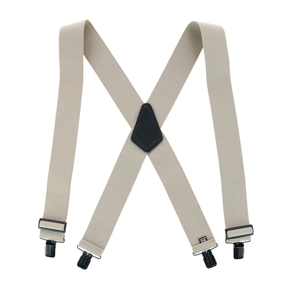 Men's Solid Color X-Back Clip-End Suspenders