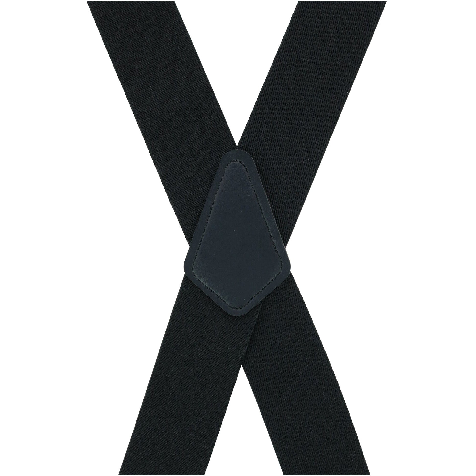 Perry Suspenders™ Men's Big & Tall Solid Color X-Back Clip-End Suspenders - Black