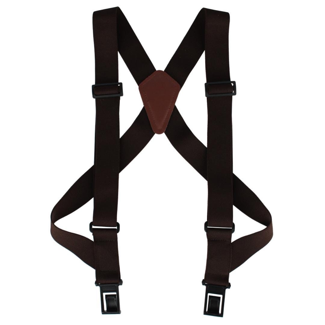 Perry Suspenders™ Men's 1.5 Inch Elastic Outback Ubee Trucker Suspenders - Brown