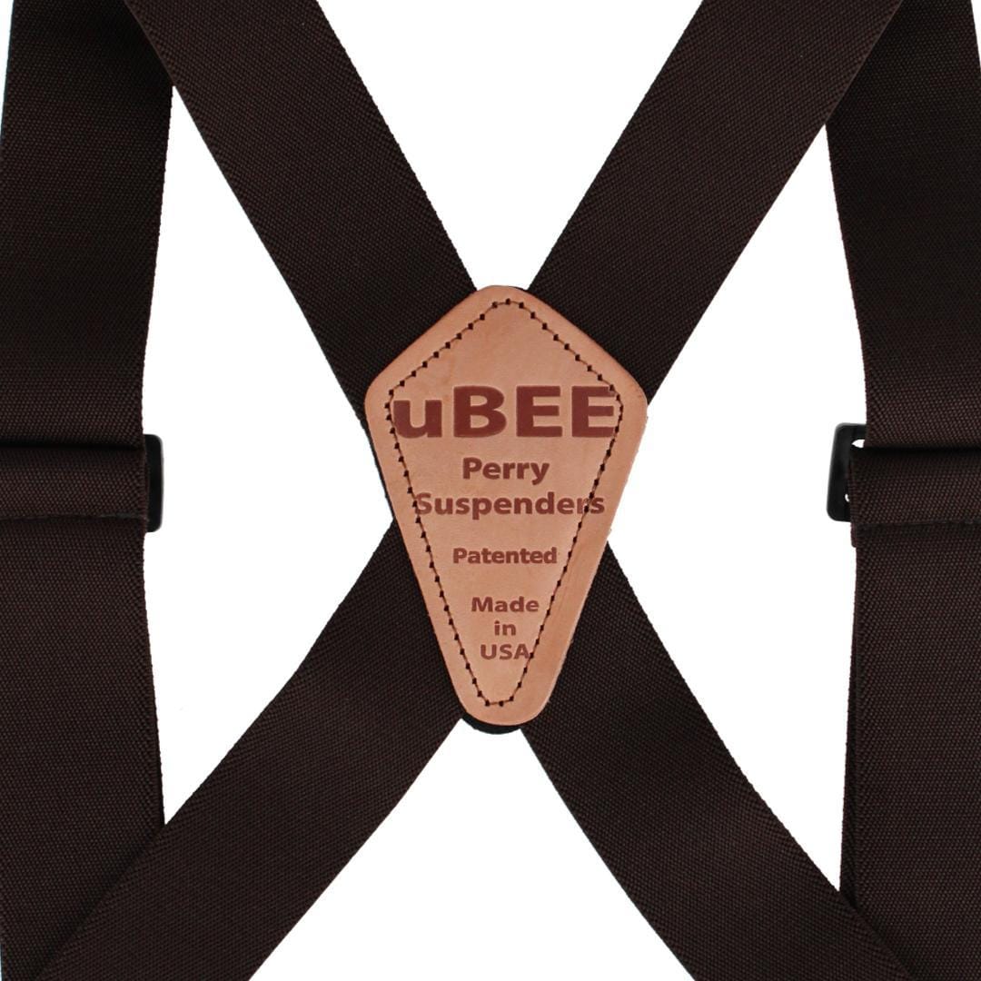 Perry Suspenders™ Men's Big & Tall Elastic Side Clip Trucker Suspenders - Brown