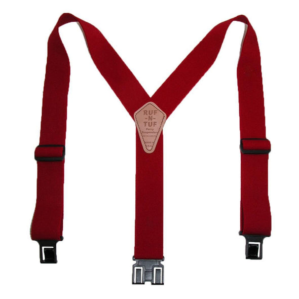 Men's Elastic Ruf-N-Tuf Hook End Suspenders (Tall Available)