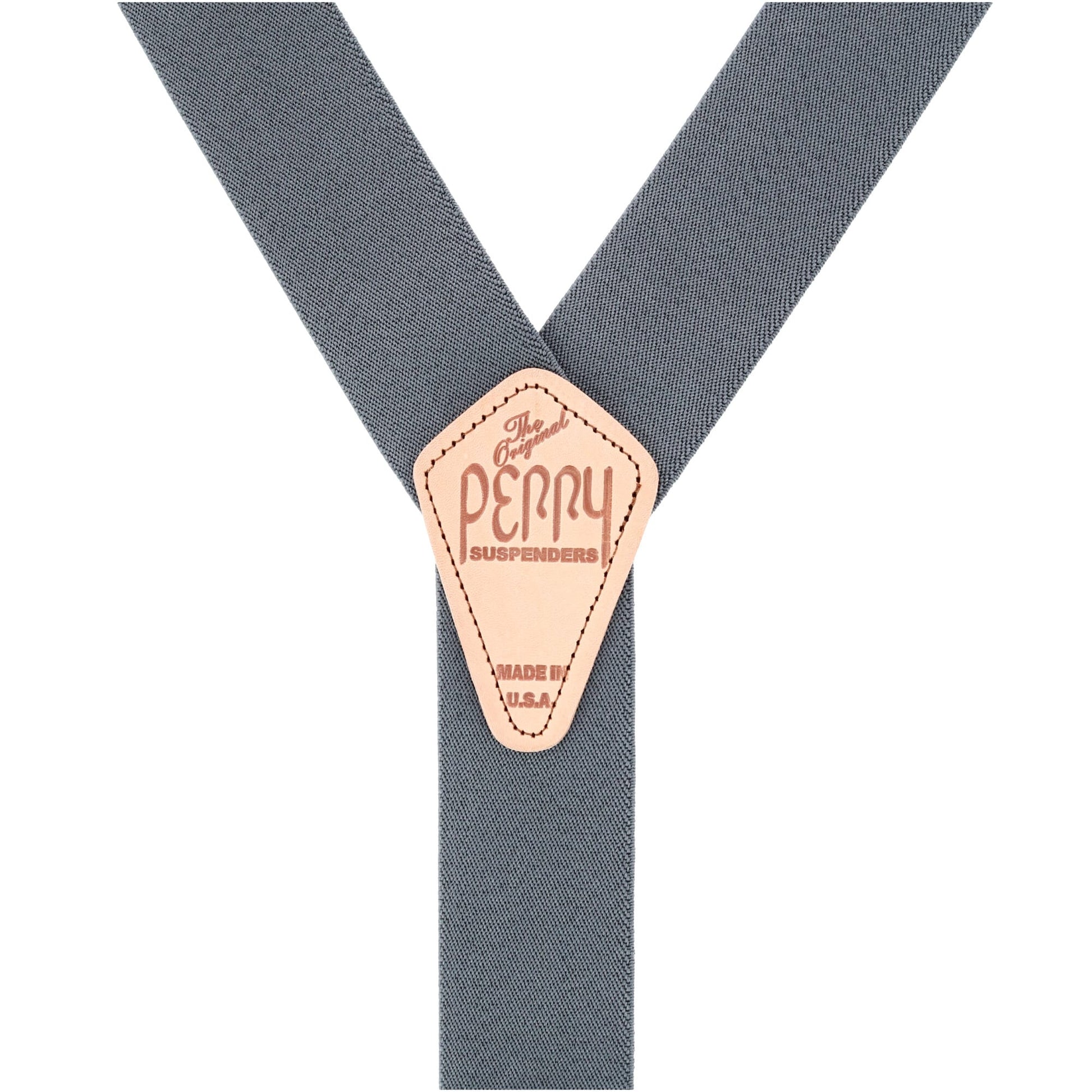 Perry Suspenders™ Men's Elastic 2 Inch Hook End Suspenders (Tall Available) - Grey