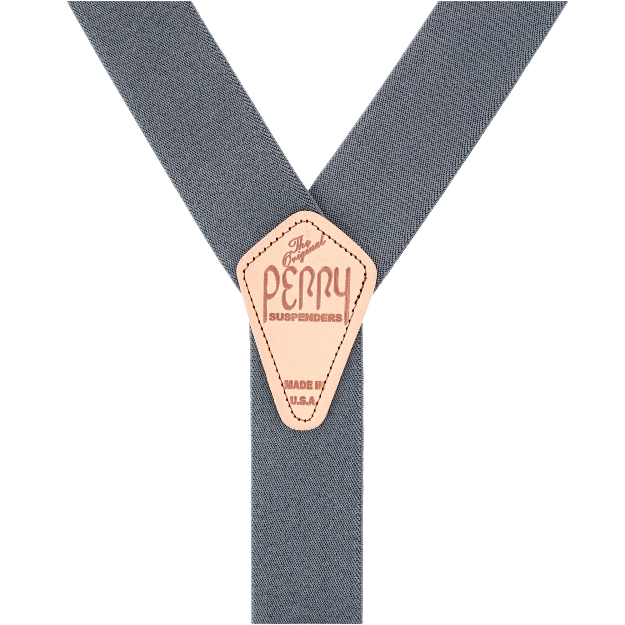 Perry Suspenders™ Men's Elastic 2 Inch Hook End Suspenders (Tall Available) - Grey