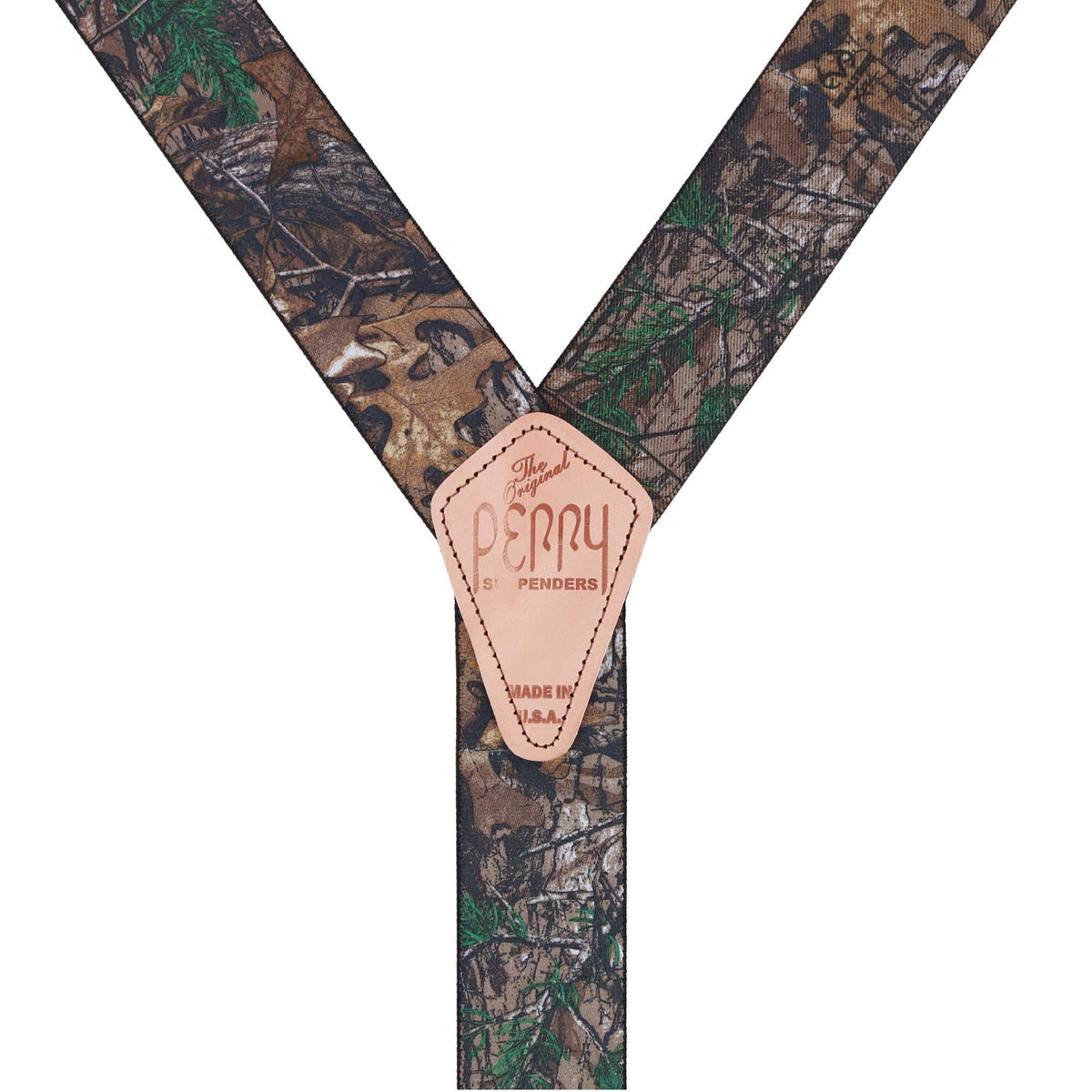 Perry Suspenders™ Men's Elastic Camo Print Suspenders (Tall Available) - Green