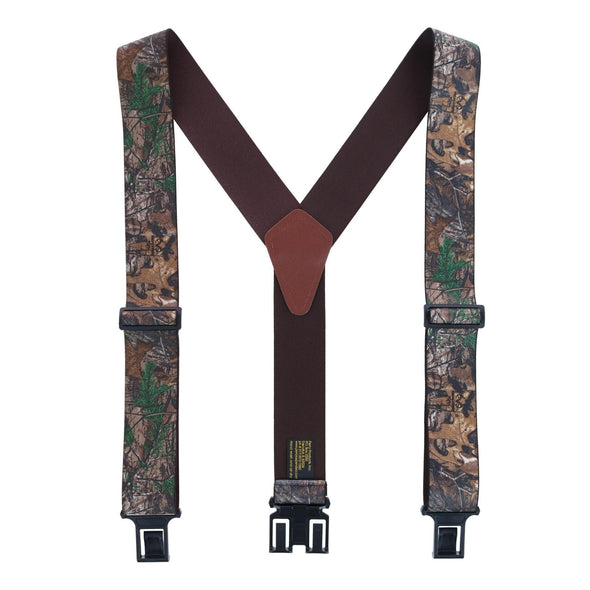 Men's Elastic Realistic Camo Print Suspenders (Tall Available)