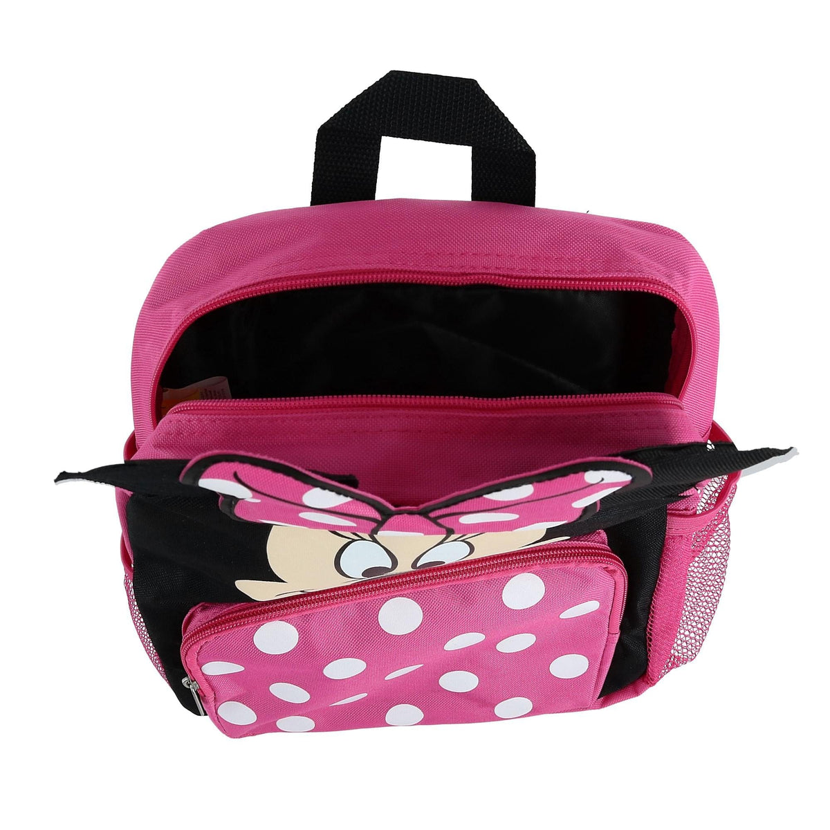 Disney Girl's 12-inch Minnie Mouse Big Face Backpack - Pink