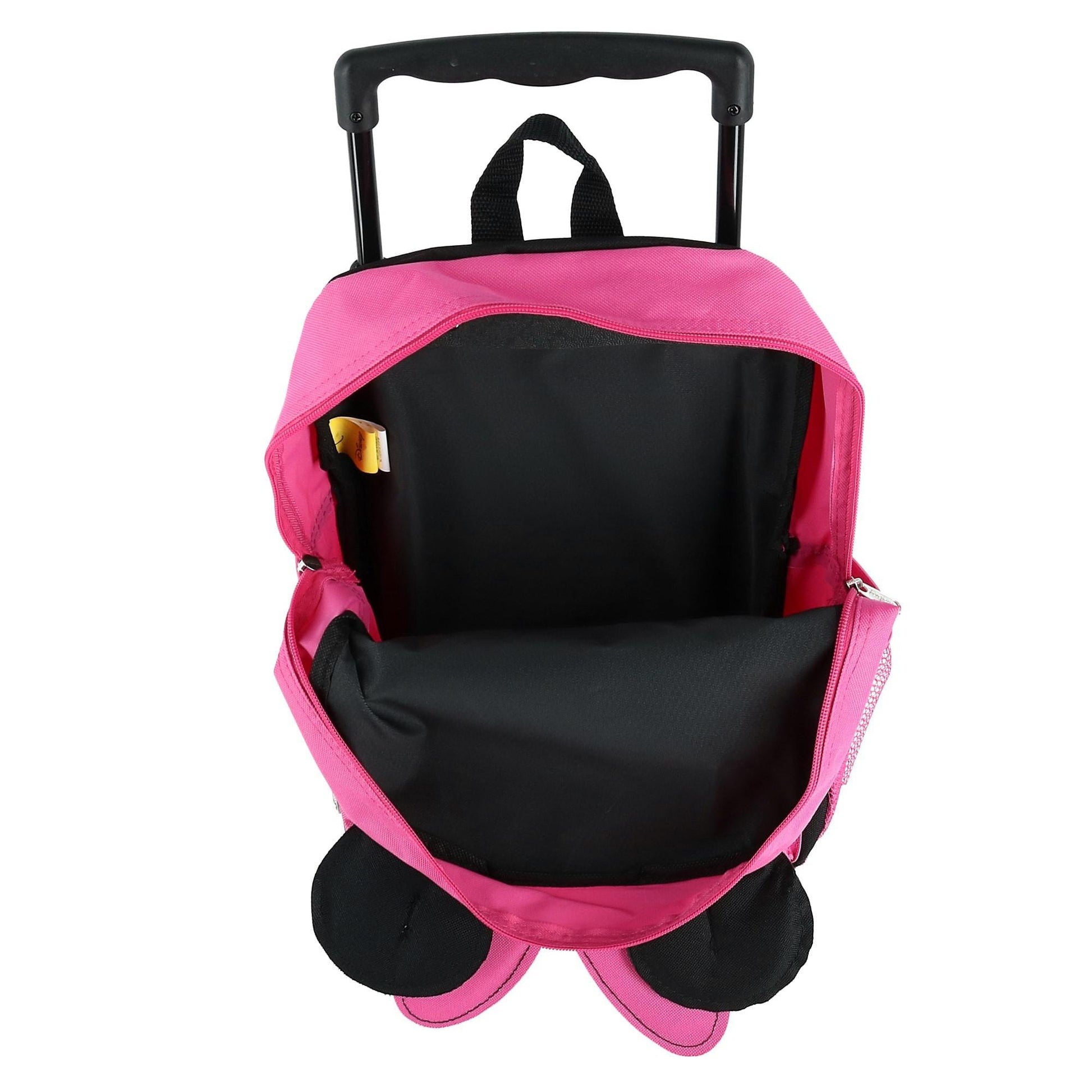 Disney Kids' 14 Inch Big Face Minnie Mouse Rolling Backpack - Pink