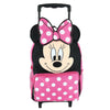 Kids' 14 Inch Big Face Minnie Mouse Rolling Backpack