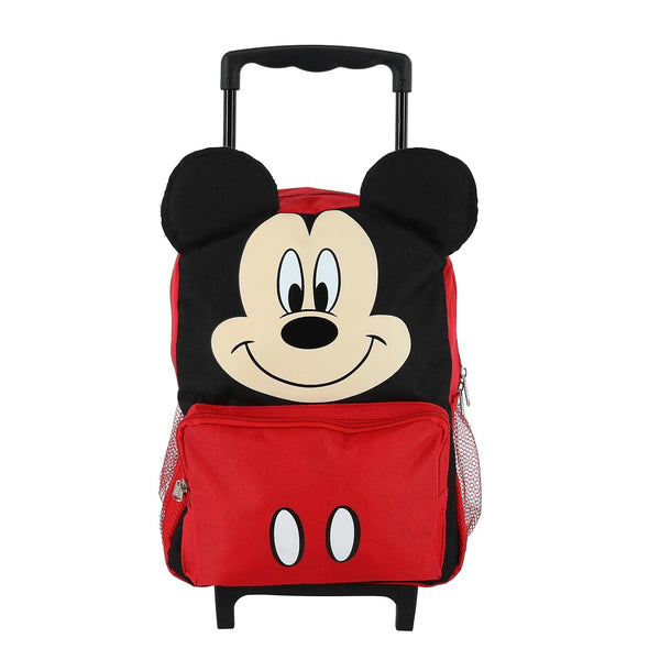 Kids' 14 Inch Big Face Mickey Mouse Rolling Backpack