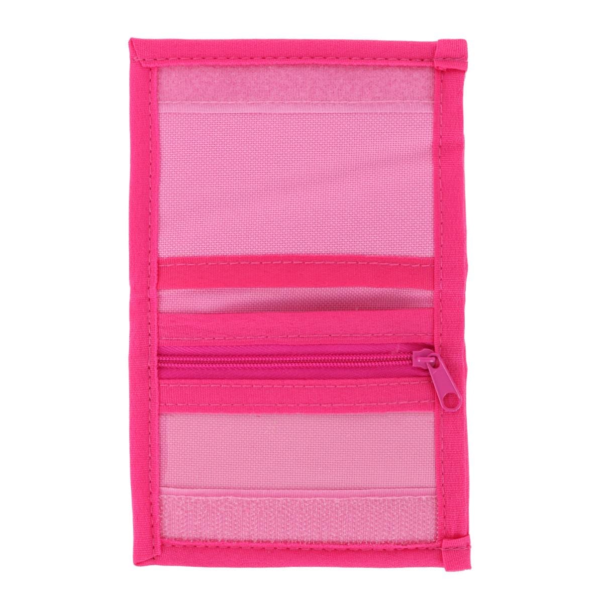 CTM® Kid's Minnie Mouse Bifold Wallet with  Hook and Loop Closure - Pink