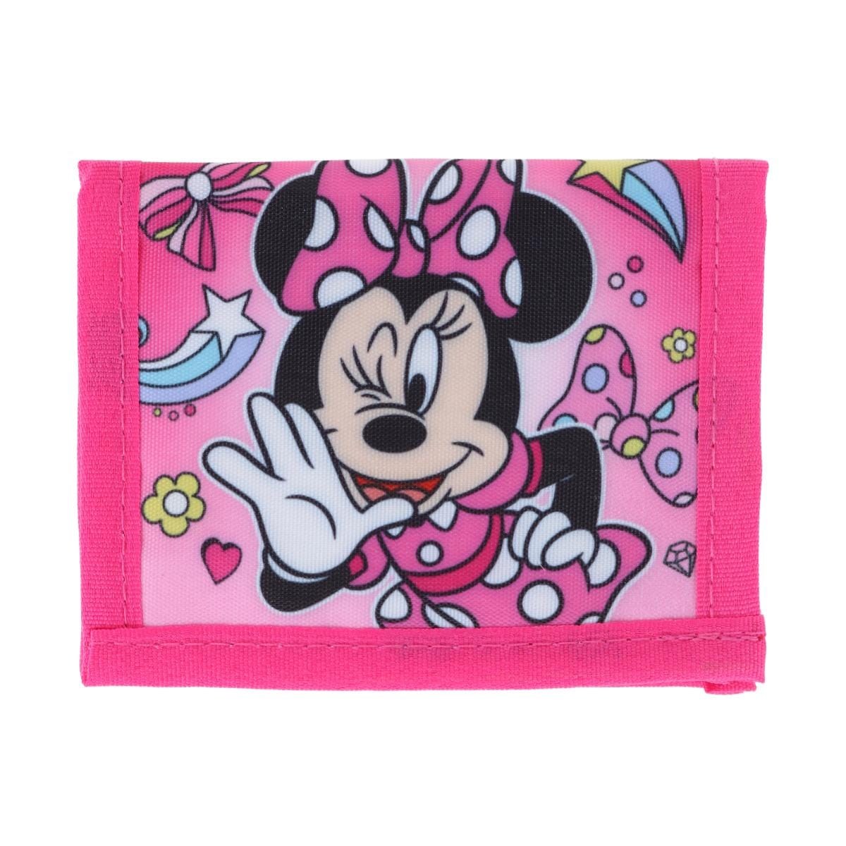CTM® Kid's Minnie Mouse Bifold Wallet with  Hook and Loop Closure - Kid's Minnie Mouse Bifold Wallet with  Hook and Loop Closure