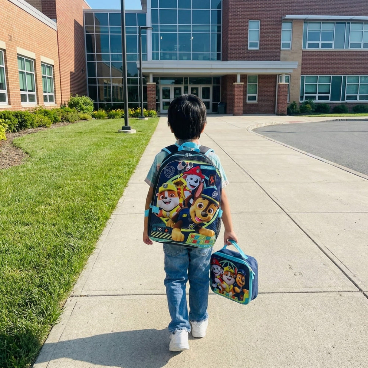 CTM® Boy's Paw Patrol Backpack and Lunchbox Set - Black