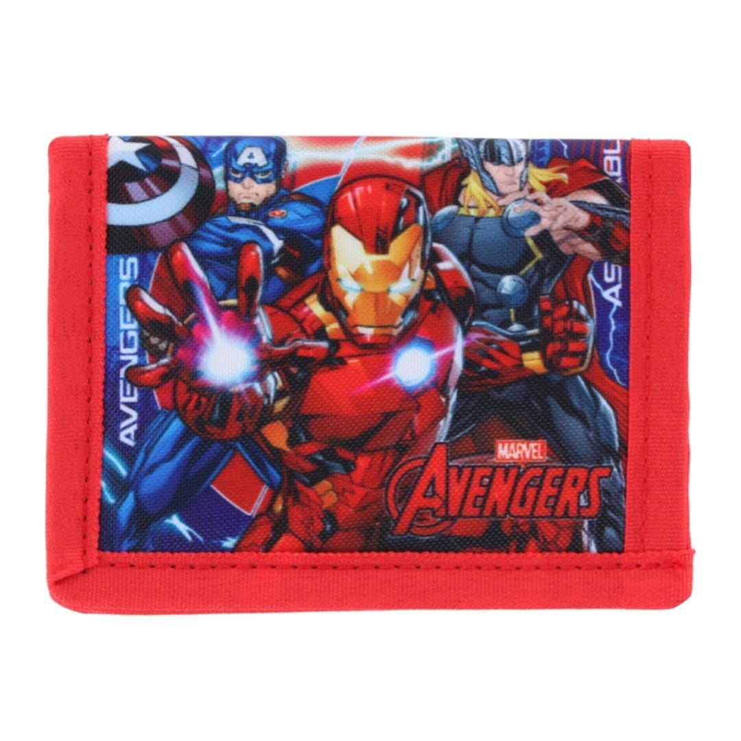 CTM® Kid's Marvel Avengers Dooms Day Hook & Loop Closure Bi Fold Wallet - Black