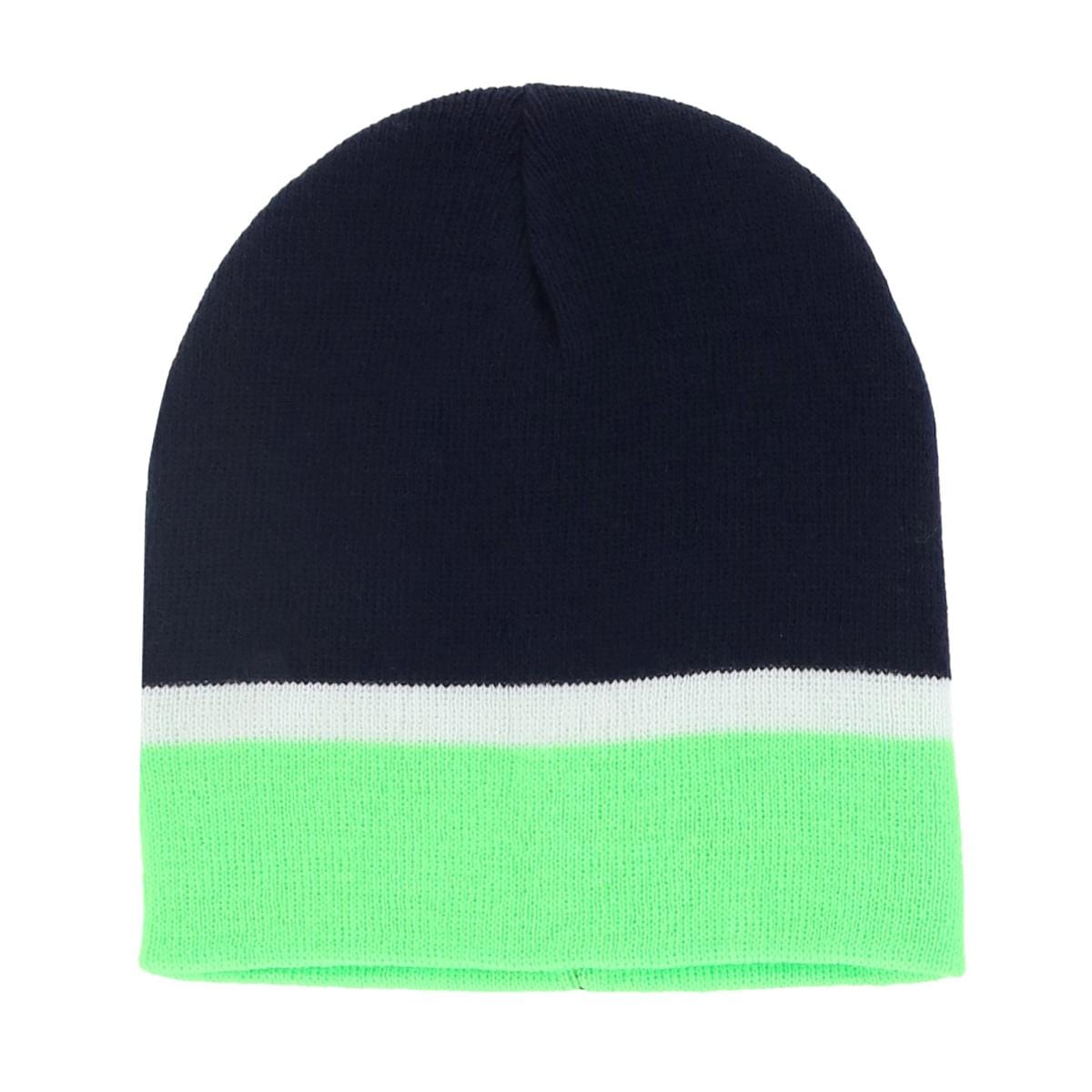 Polar Wear Girl's 3-6 Color Block Winter Beanie Scarf and Gloves Set - Green