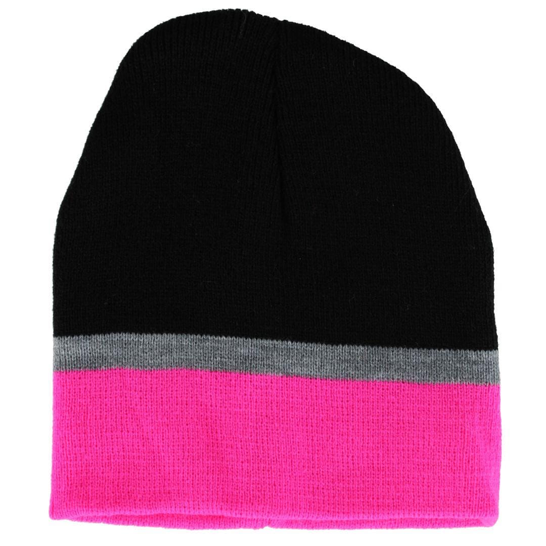 Connex Gear Girl's 8 - 16 Stripe Hat Scarf and Gloves 3 Piece Winter Set - Pink