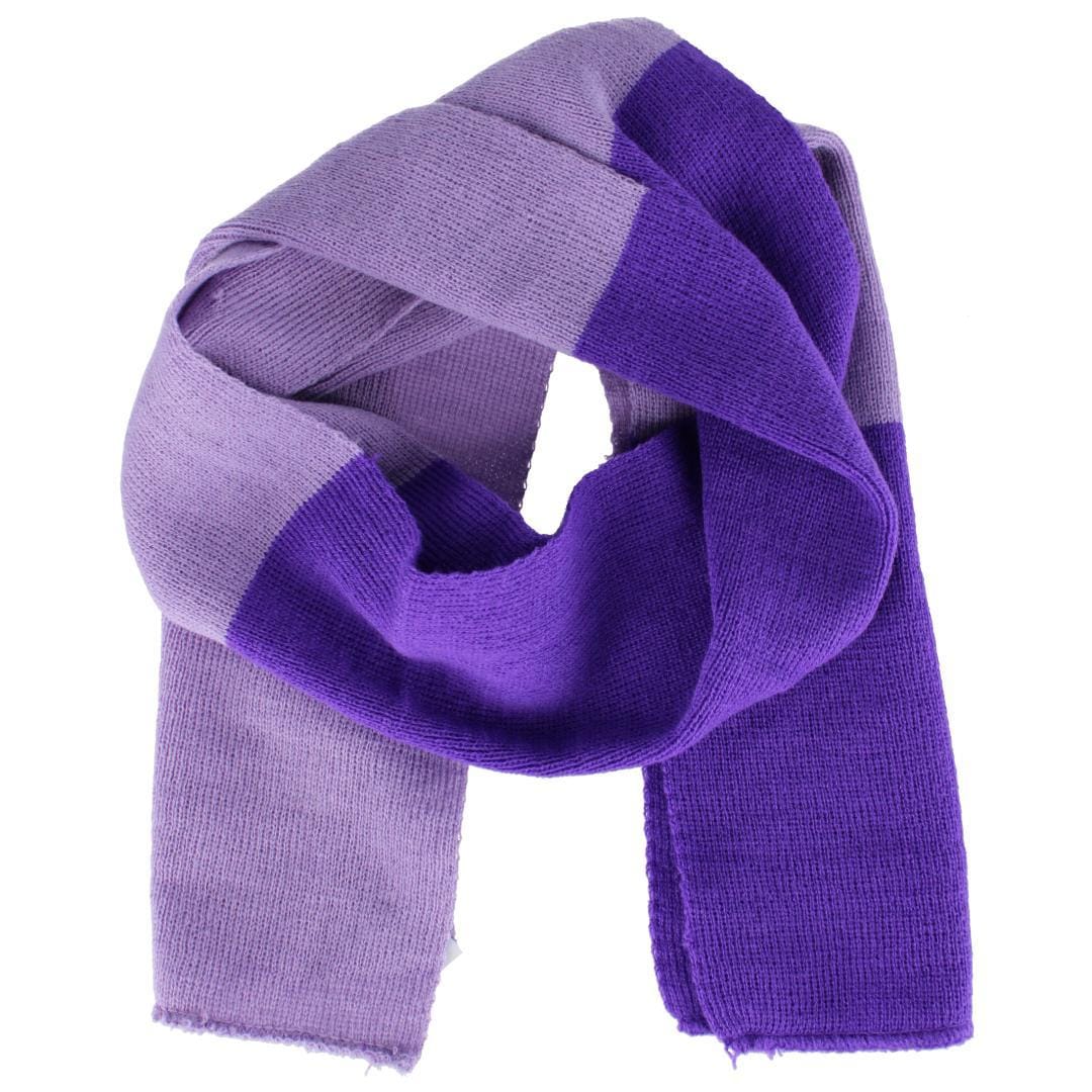 Connex Gear Girl's 8 - 16 Stripe Hat Scarf and Gloves 3 Piece Winter Set - Purple