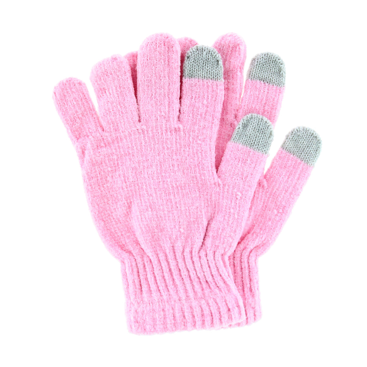 CTM® Women's Chenille Winter Gloves - Pink