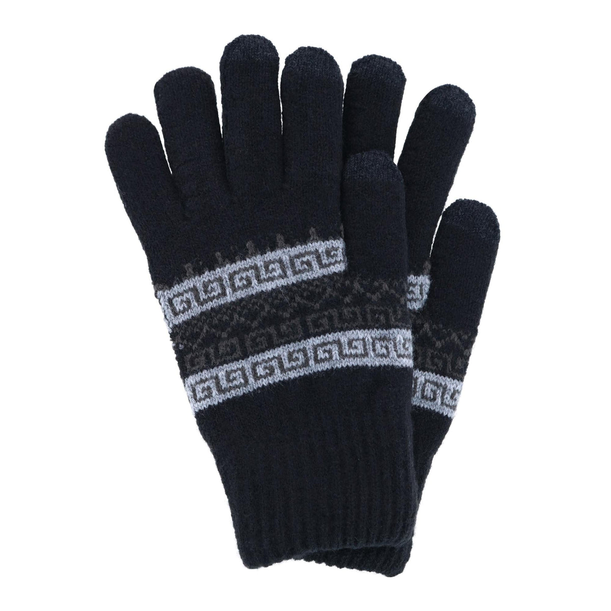 CTM® Men's Fairisle Touchscreen  Gloves