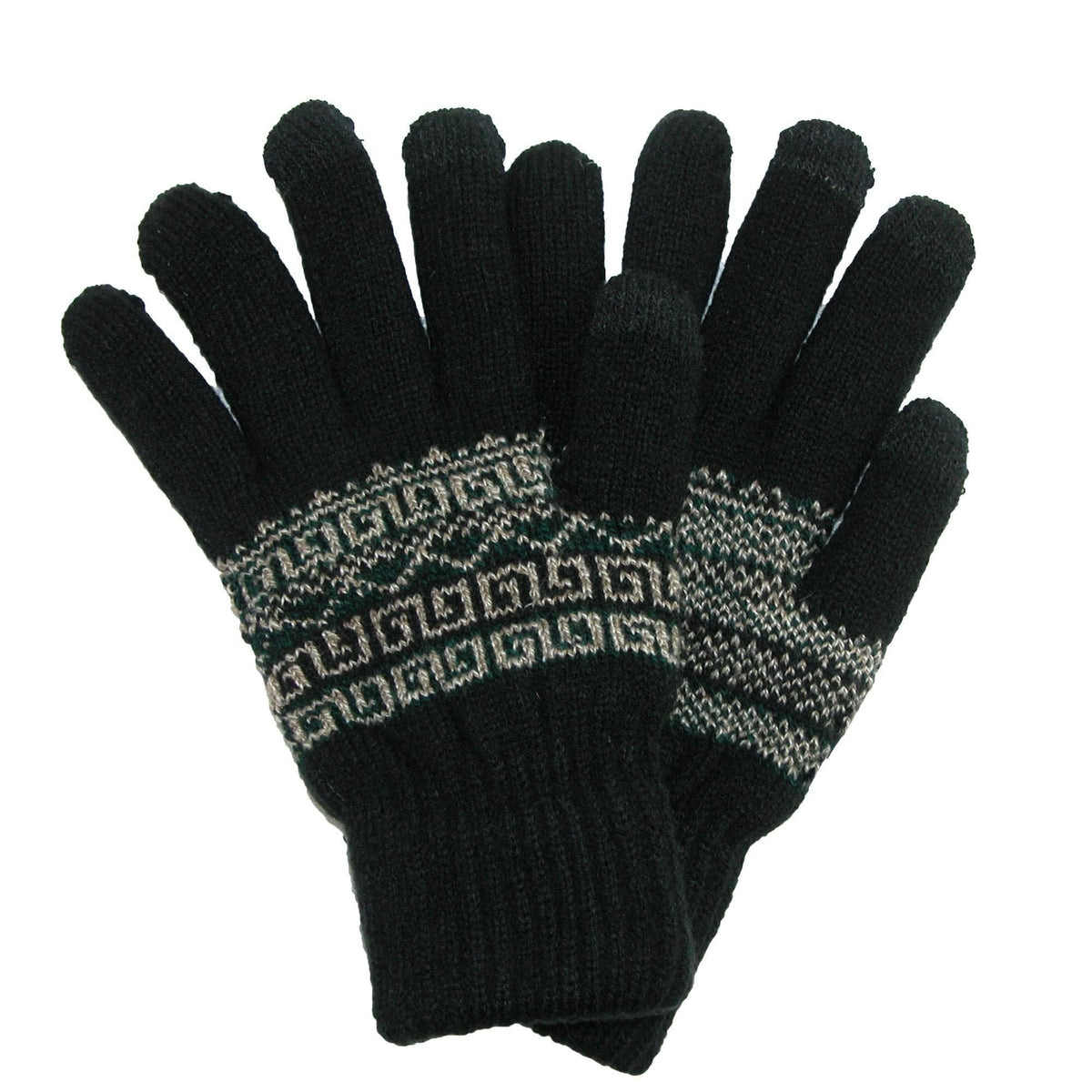 CTM® Men's Fairisle Touchscreen  Gloves
