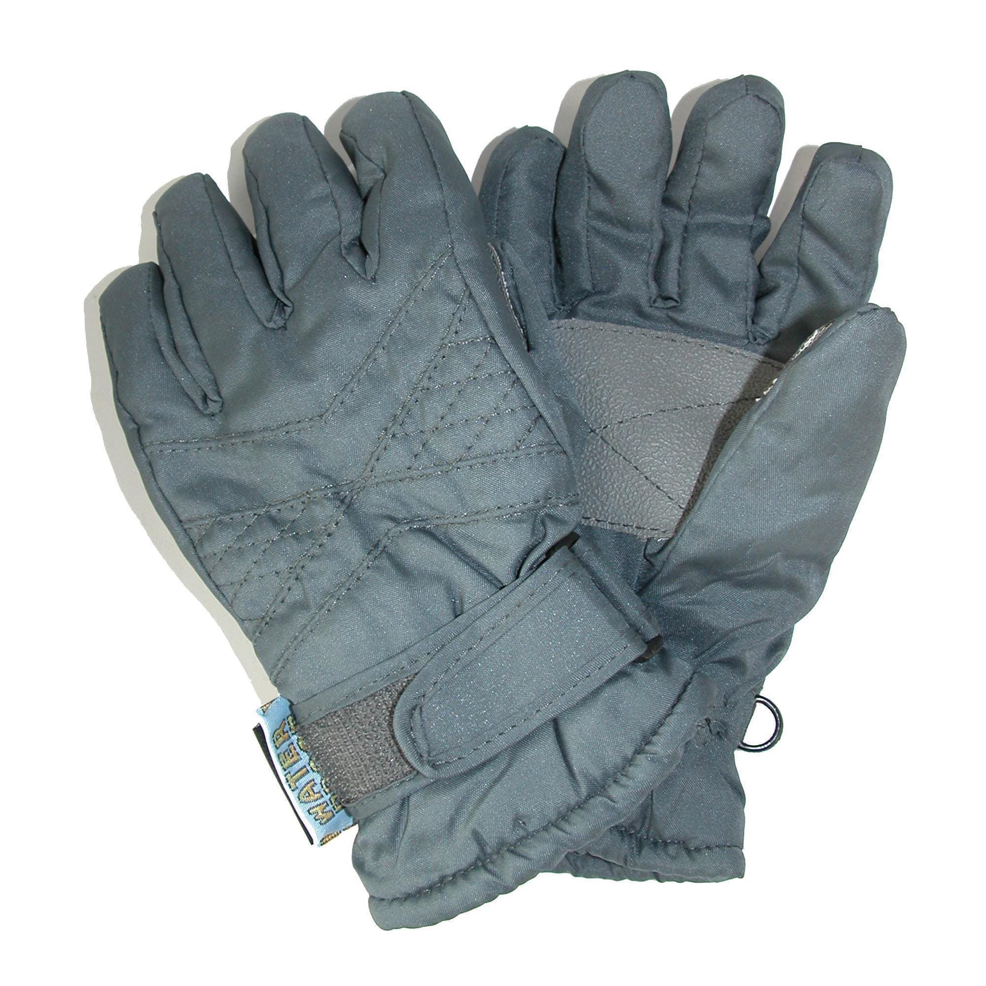 CTM® Toddlers Thinsulate Lined Water Resistant Winter Gloves - Grey