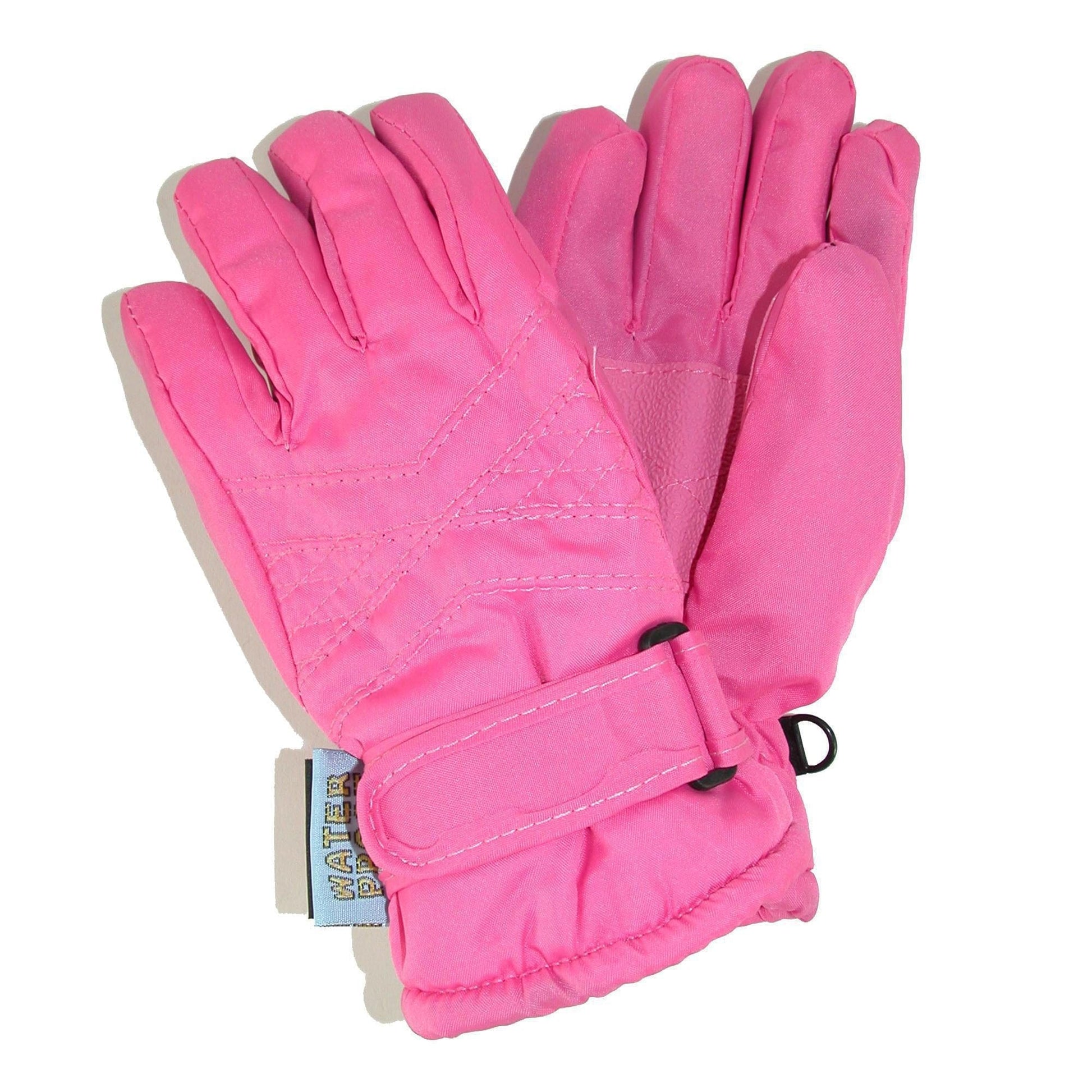 CTM® Toddlers Thinsulate Lined Water Resistant Winter Gloves - Pink