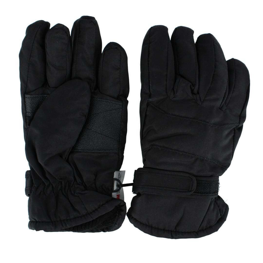CTM® Kids' 3-6 Thinsulate Lined Waterproof Winter Gloves - Black