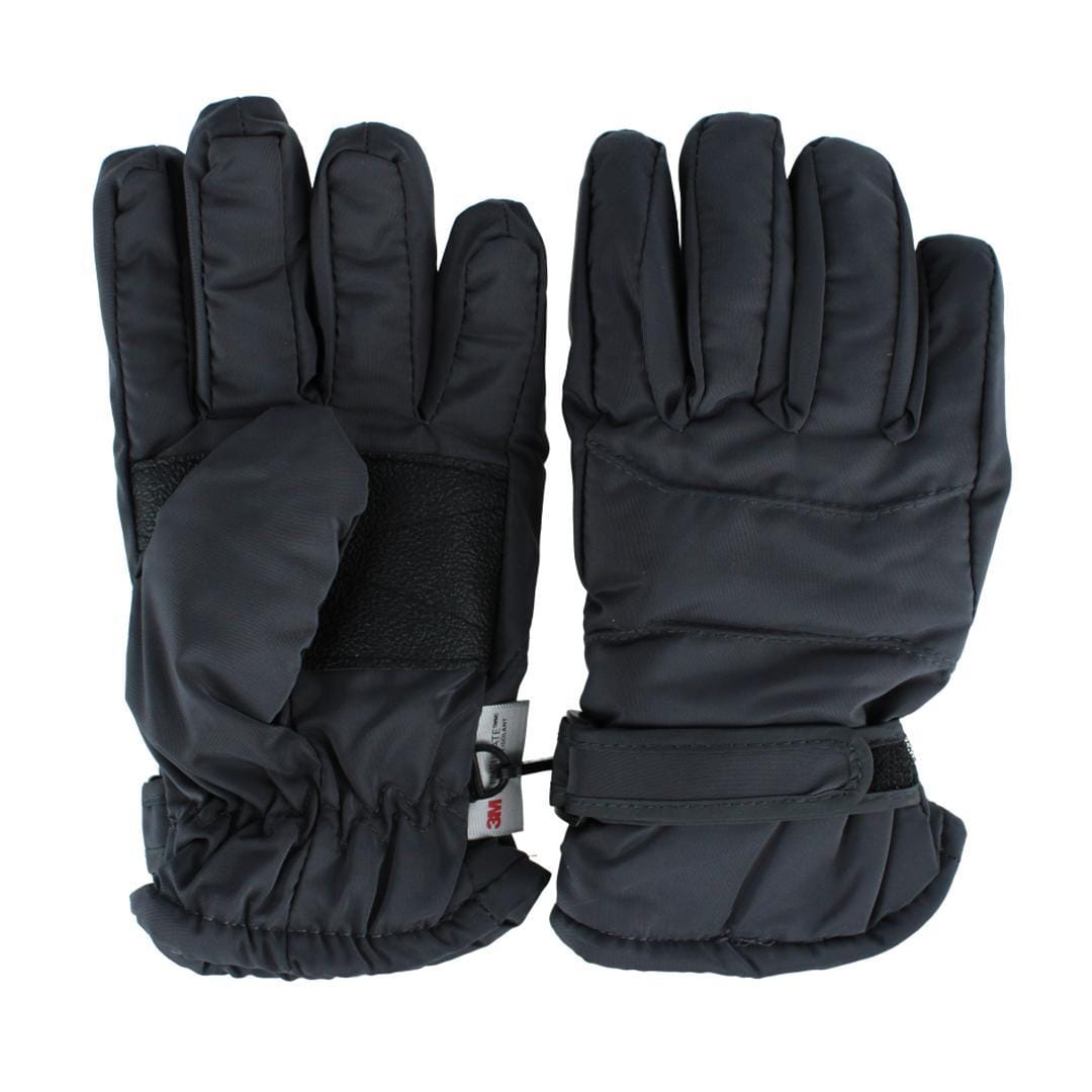 CTM® Kids' 3-6 Thinsulate Lined Waterproof Winter Gloves - Gray