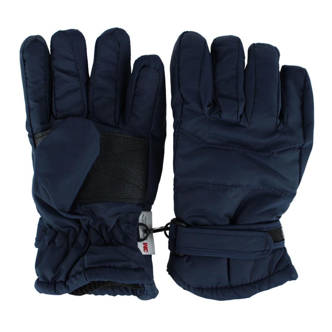CTM® Kids' 3-6 Thinsulate Lined Waterproof Winter Gloves - Navy
