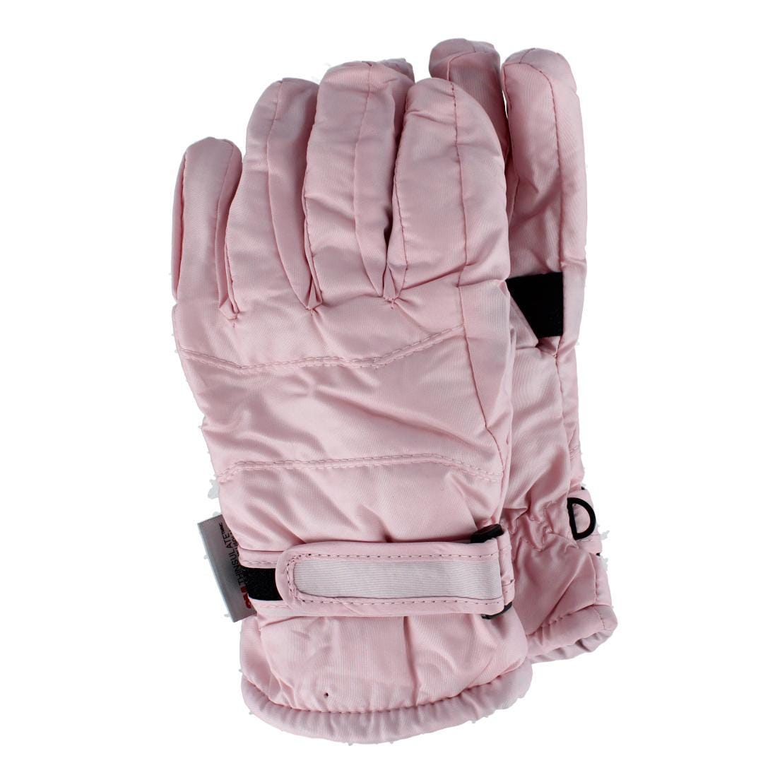 CTM® Kids' 3-6 Thinsulate Lined Waterproof Winter Gloves - Pink