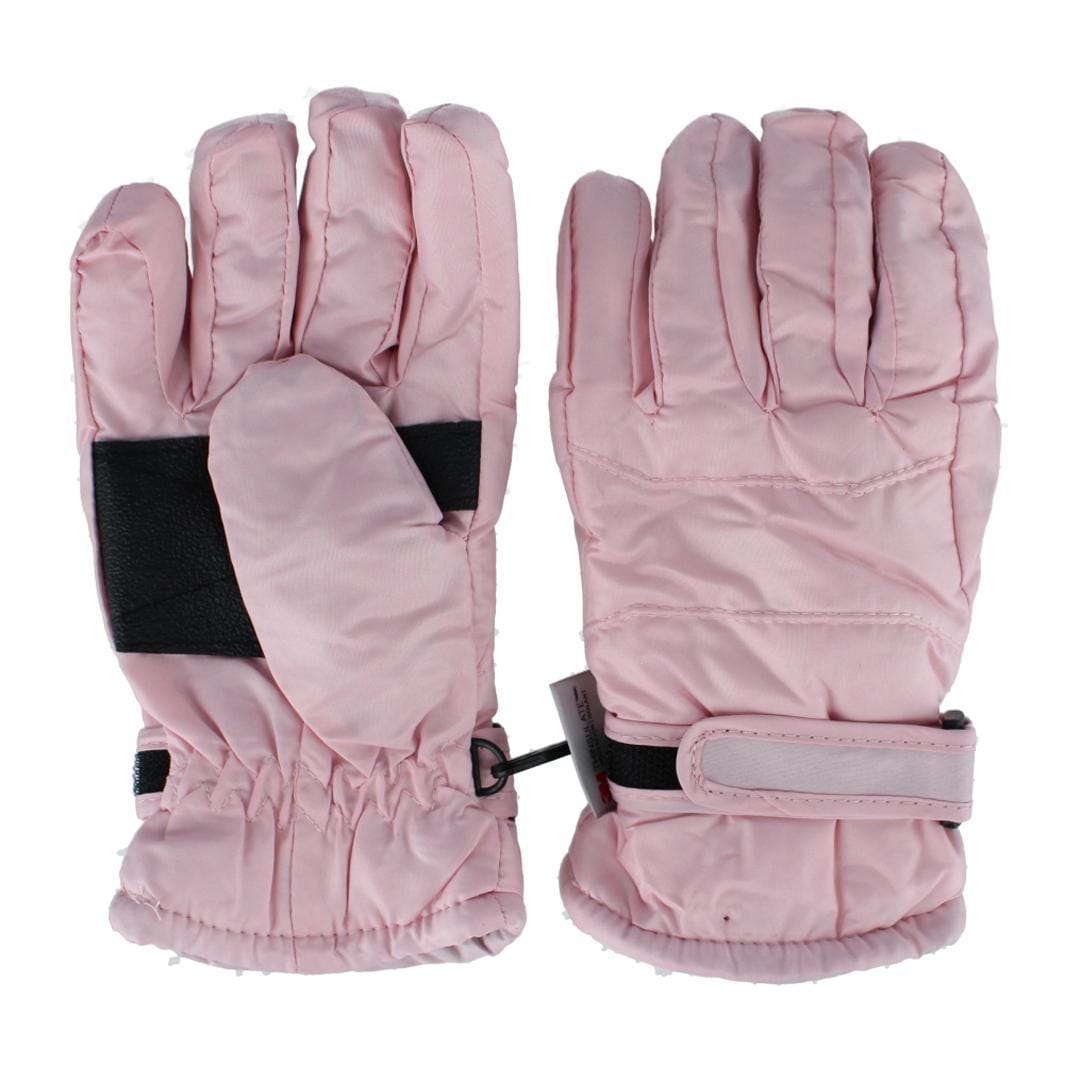 CTM® Kids' 3-6 Thinsulate Lined Waterproof Winter Gloves - Pink