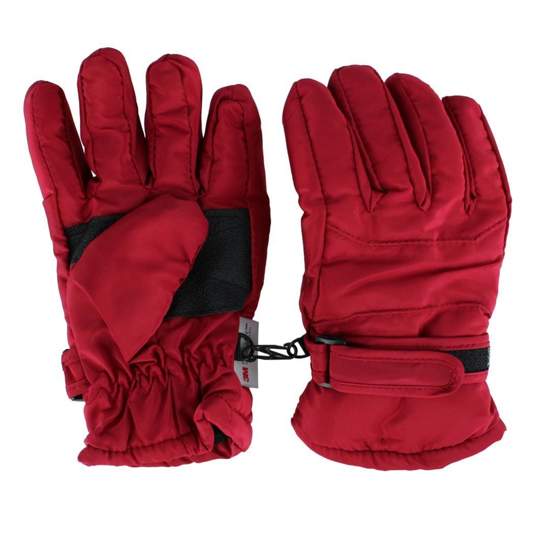 CTM® Kids' 3-6 Thinsulate Lined Waterproof Winter Gloves - Red
