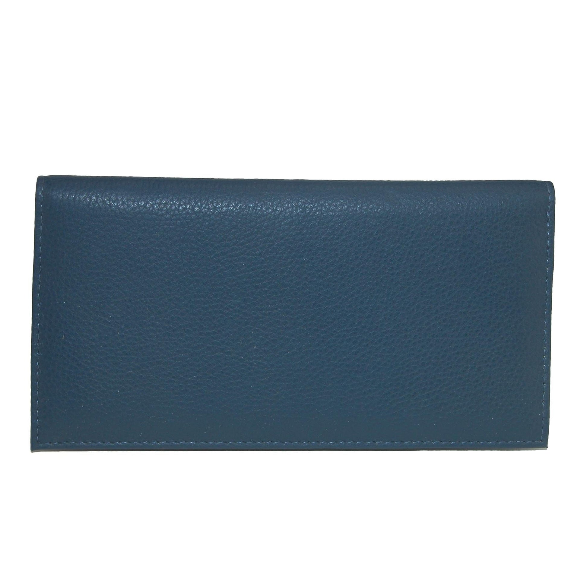 CTM® Leather Solid Color Checkbook Cover Wallet - Leather Solid Color Checkbook Cover Wallet