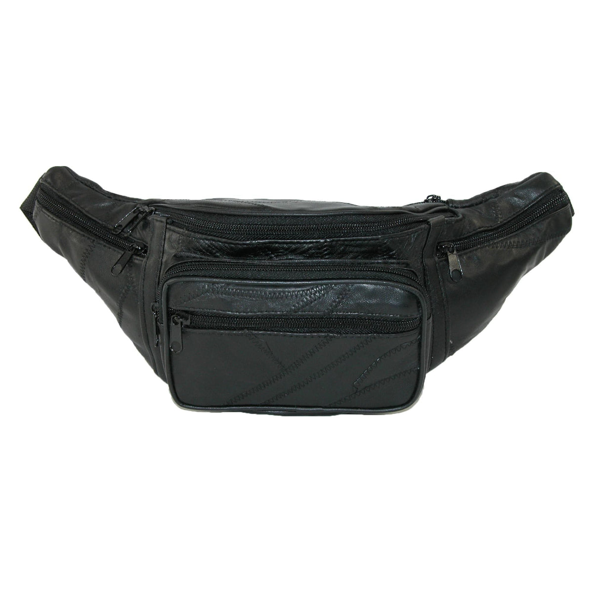 CTM® Patch Leather Large Fanny Waist Pack - Patch Leather Large Fanny Waist Pack