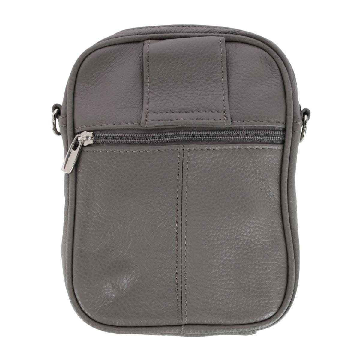 CTM® Cowhide Convertible Crossbody Waist pack - Gray