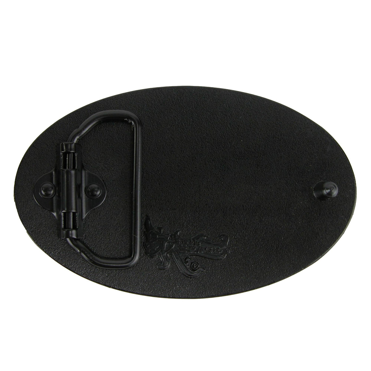 CTM® Blank Oval Belt Buckle - Black