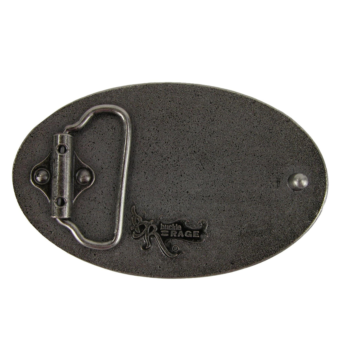 CTM® Blank Oval Belt Buckle - Antiqued Silver
