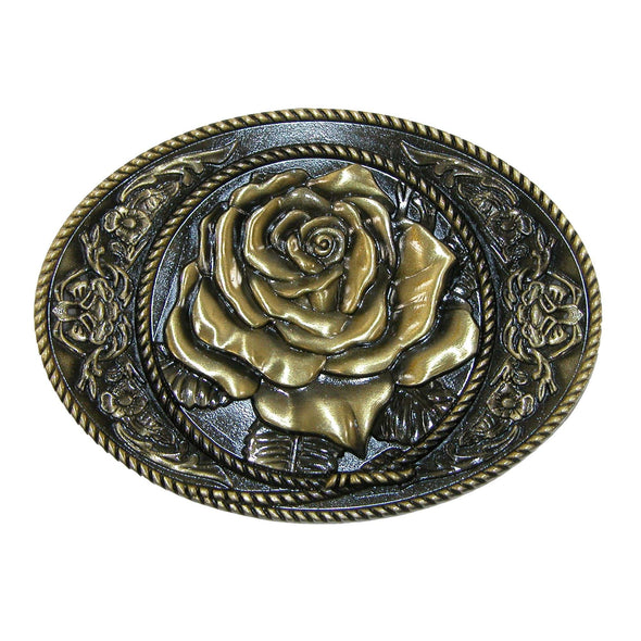 Women's Western Rose Belt Buckle