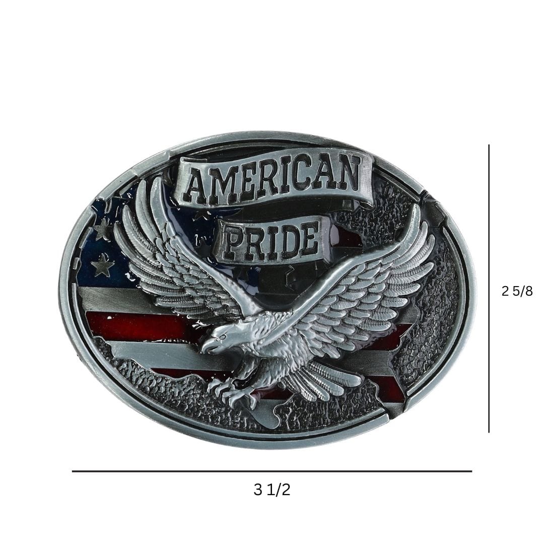 CTM® Soaring Eagle American Pride Belt Buckle - Silver